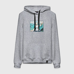 Толстовка-худи хлопковая женская Фарузан Геншин импакт, цвет: меланж