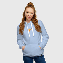 Толстовка-худи хлопковая женская Люли-люли, цвет: мягкое небо — фото 2