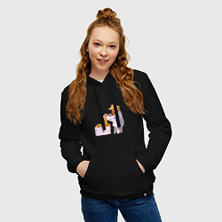 Толстовка-худи хлопковая женская Пчеловод и его пасека, цвет: черный — фото 2