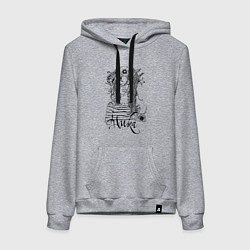 Женская толстовка-худи Ника в венке из летних цветов