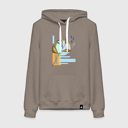 Женская толстовка-худи Минималистский абстрактный рисунок