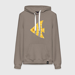 Женская толстовка-худи Тропическая рыбка