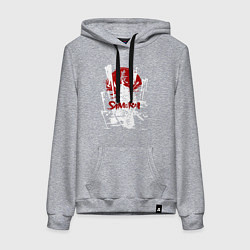 Женская толстовка-худи Белый самурай ранен стрелами