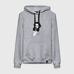 Толстовка-худи хлопковая женская Иоганн Штраус, цвет: меланж