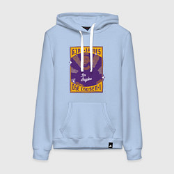 Толстовка-худи хлопковая женская Леброн избранный, цвет: мягкое небо