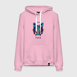 Женская толстовка-худи Голова лисы - нейронная сеть