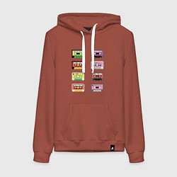 Женская толстовка-худи Кассеты 90s