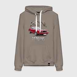 Женская толстовка-худи Маслкар Ford Mustang