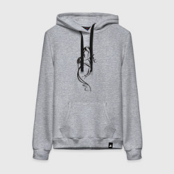 Женская толстовка-худи Силуэт беременной девушки - линии