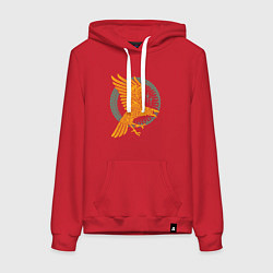 Женская толстовка-худи Тотем Ворон - знак мудрости