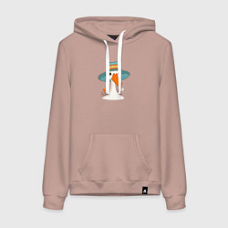 Женская толстовка-худи Гусь в шляпе