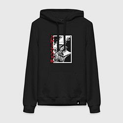 Женская толстовка-худи Человек бензопила в движении арт