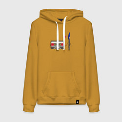 Женская толстовка-худи Кассета и ручка