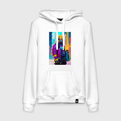 Женская толстовка-худи Homer Simpson - city - cyberpunk