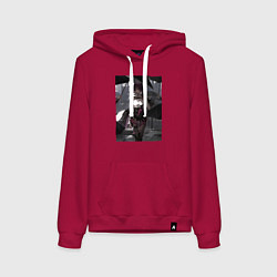 Женская толстовка-худи Кафка под дождём