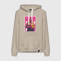 Толстовка-худи хлопковая женская Dangerous Jacket, цвет: миндальный