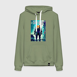 Женская толстовка-худи Capypunk - urban style - neural network