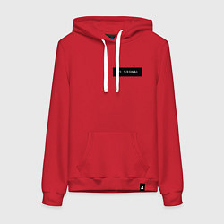 Женская толстовка-худи Нет сигнала на черном фоне - мини