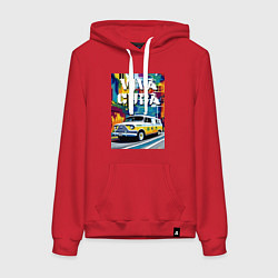 Женская толстовка-худи Viva Cuba - car - retro