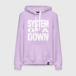 Толстовка-худи хлопковая женская SoD - System of a Down, цвет: лаванда