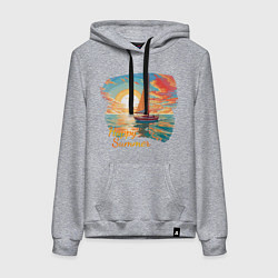 Женская толстовка-худи Счастливое яркое лето