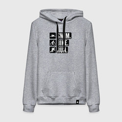 Женская толстовка-худи Swim bike run