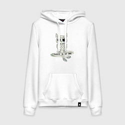 Женская толстовка-худи Серебряная сова на кольце