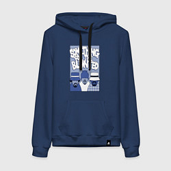 Толстовка-худи хлопковая женская Cypress hill - blunted, цвет: тёмно-синий
