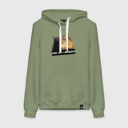 Женская толстовка-худи Черный и рыжий кот - Mood