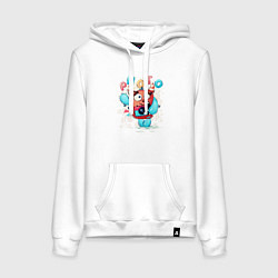 Женская толстовка-худи Милый монстр фотограф