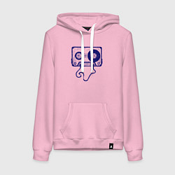 Женская толстовка-худи Music cassette