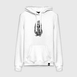 Женская толстовка-худи Сова на стиле