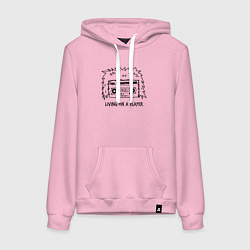 Женская толстовка-худи Living on a player