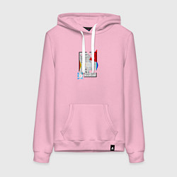 Женская толстовка-худи Геометрическая абстракция треугольник, квадрат