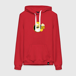 Женская толстовка-худи Гомер и пиво