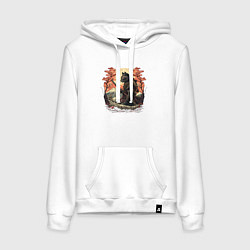 Женская толстовка-худи Японский самурайский кот