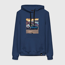 Женская толстовка-худи Авто Додж Челленджер