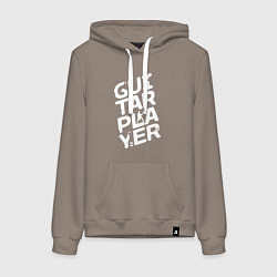 Женская толстовка-худи MoMo - Guitar player белый