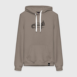 Женская толстовка-худи Рыжая панда отдыхает