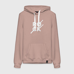 Женская толстовка-худи Rock drummer