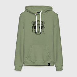 Женская толстовка-худи Львица в панаме