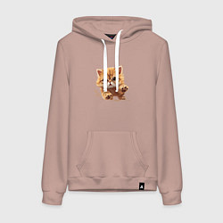 Женская толстовка-худи Рыжий бегущий котик