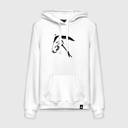 Женская толстовка-худи Голова лошади