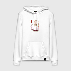 Женская толстовка-худи Волна пива на японском