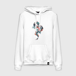 Женская толстовка-худи Китайский дракон с иероглифами