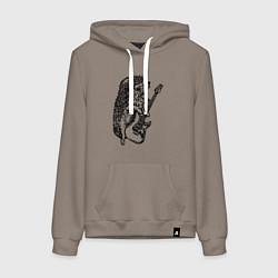 Женская толстовка-худи Ёжик рокер