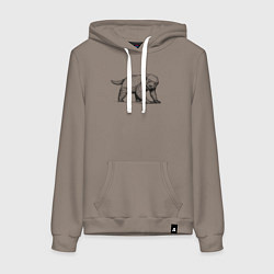 Женская толстовка-худи Медоед недоволен