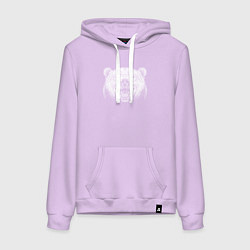 Женская толстовка-худи Морда улыбающегося медведя