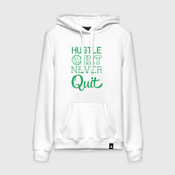 Женская толстовка-худи Hustle hit never quit