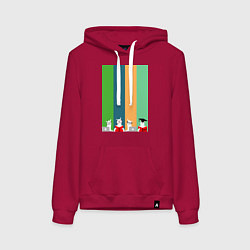 Женская толстовка-худи Ламы - альпаки на учебе